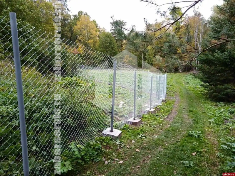 Забор оцинкованный из сетки рабицы 55 метров