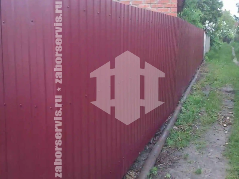 Забор из профнастила 31 метр