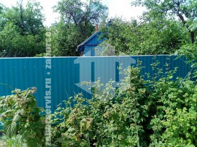 Забор из профнастила 72 метра зеленый