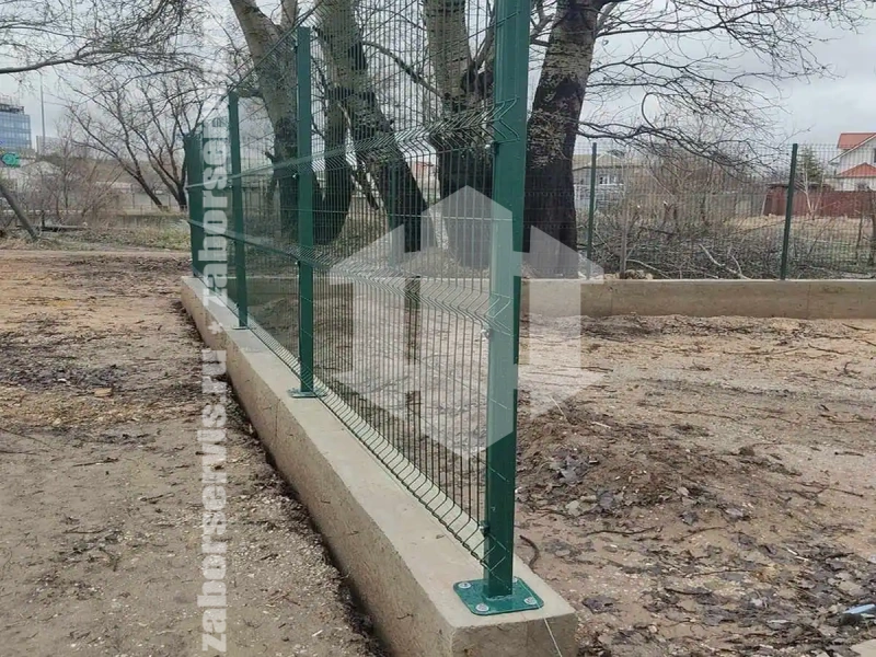 3D забор на ленточном фундаменте 45 метров