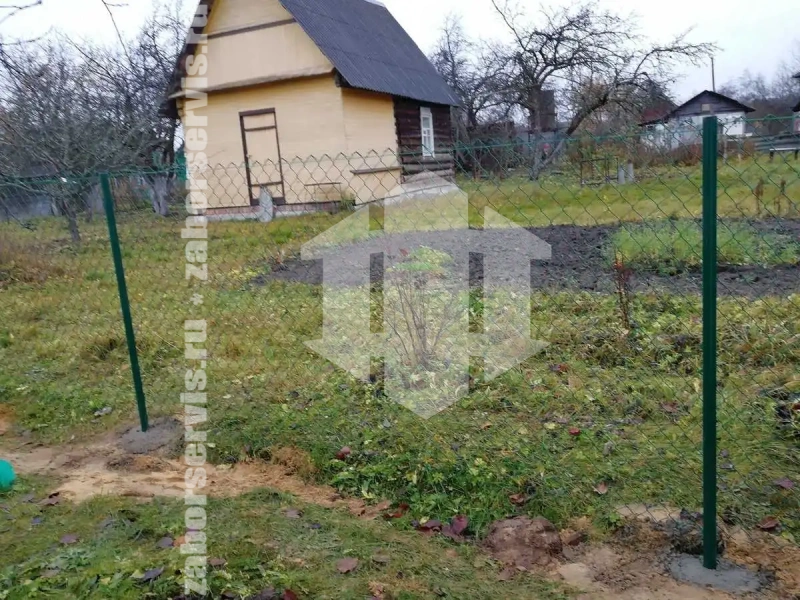 Забор из сетки рабицы с проволокой 39 метров