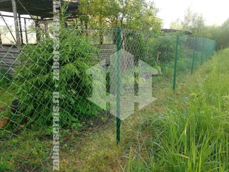 Забор из сетки рабицы с проволокой 47 метров