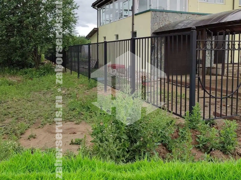 Сварной забор с откатными воротами 120 метров