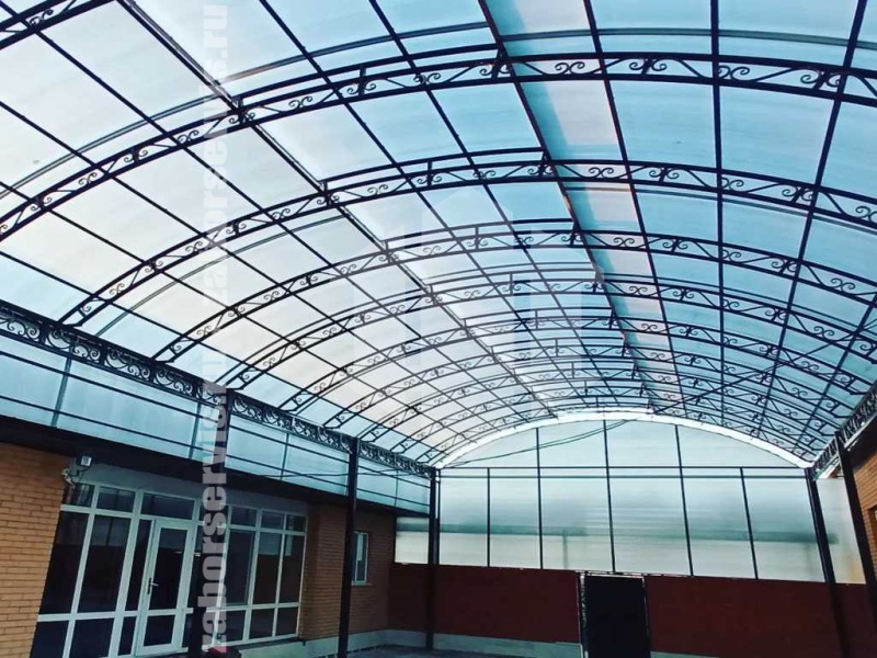 Навес арочный работа 9