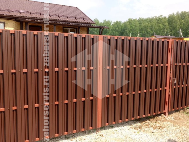 Евроштакетник в шахматном порядке 6 соток