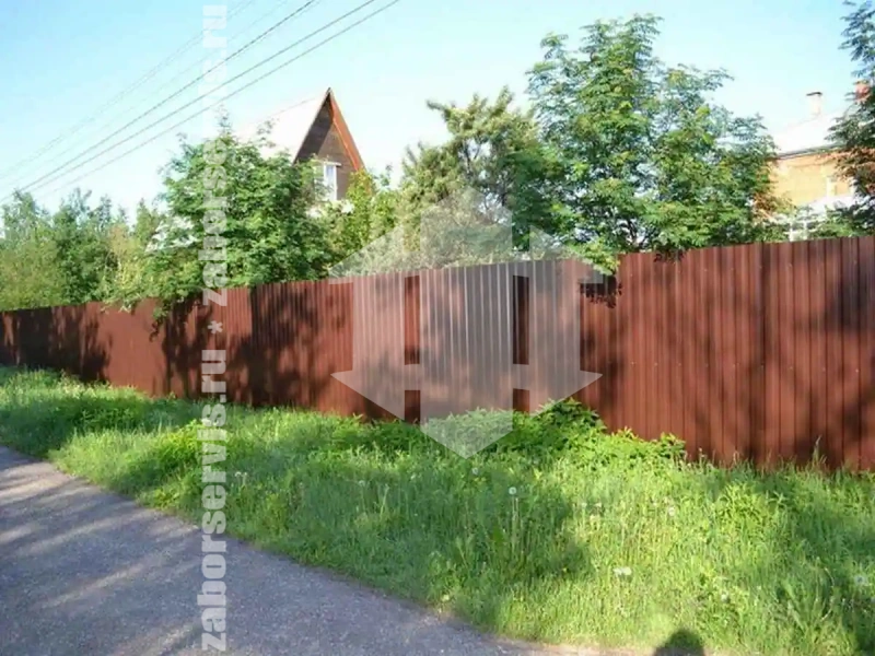 Забор из профнастила 89 метров