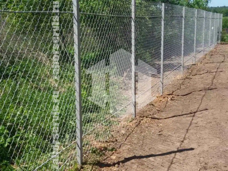 Забор из сетки рабицы с арматурой 83 метра