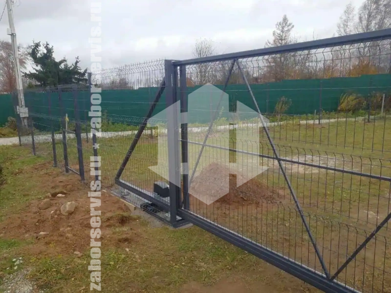 Забор из сетки гиттер 70 метров