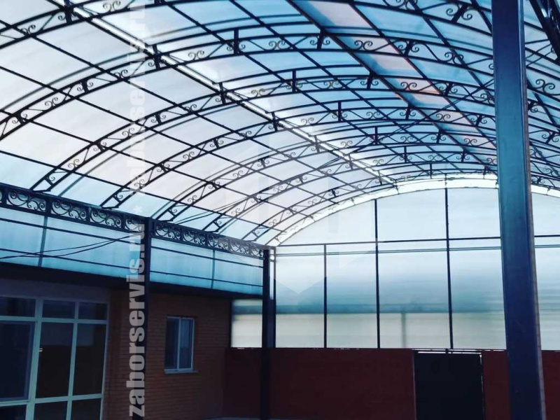 Навес арочный работа 9