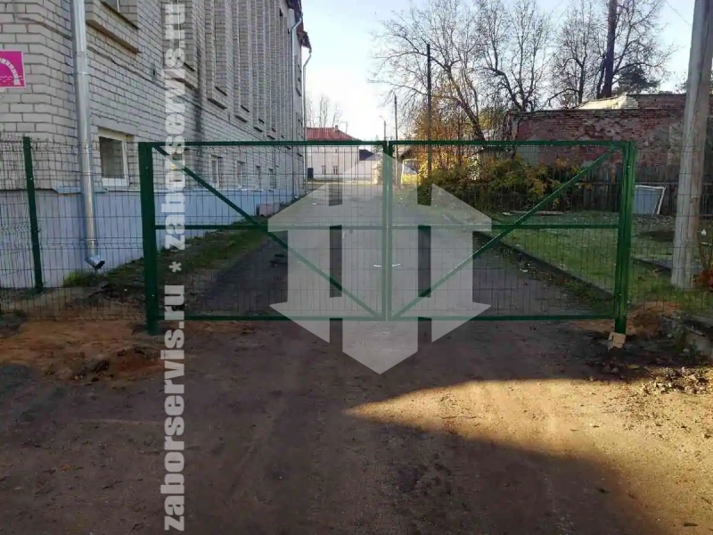 3D заборы для школы 140 метров высота 2,0м