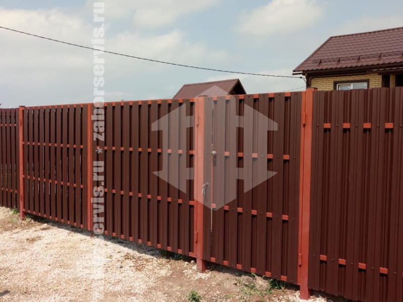 Евроштакетник в шахматном порядке 6 соток