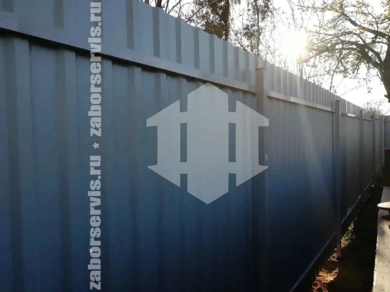Забор из профнастила 49 метров