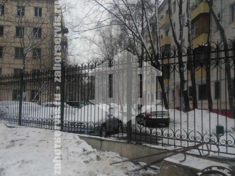 Металлический секционный кованый забор 100 метров