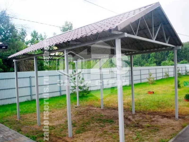 Навес двускатный работа 1