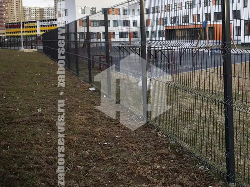 3D заборы для школы 150 метров высота 2,0м